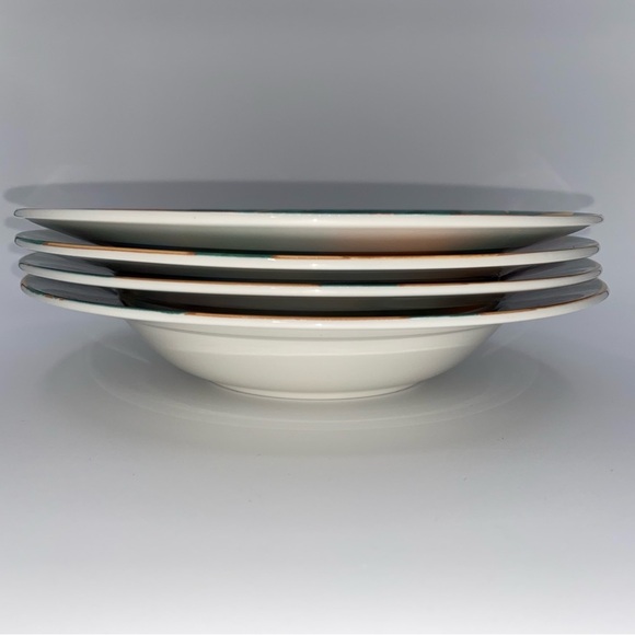 Casual Victoria & Beale Forbidden Fruit 4 8.5” Rimmed Soup Bowls Fine Porcelain - Picture 7 of 16